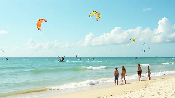 École de kitesurf : initiation et perfectionnement tout au long de l'année