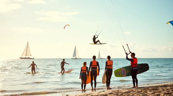 École de kitesurf : initiation et perfectionnement tout au long de l'année